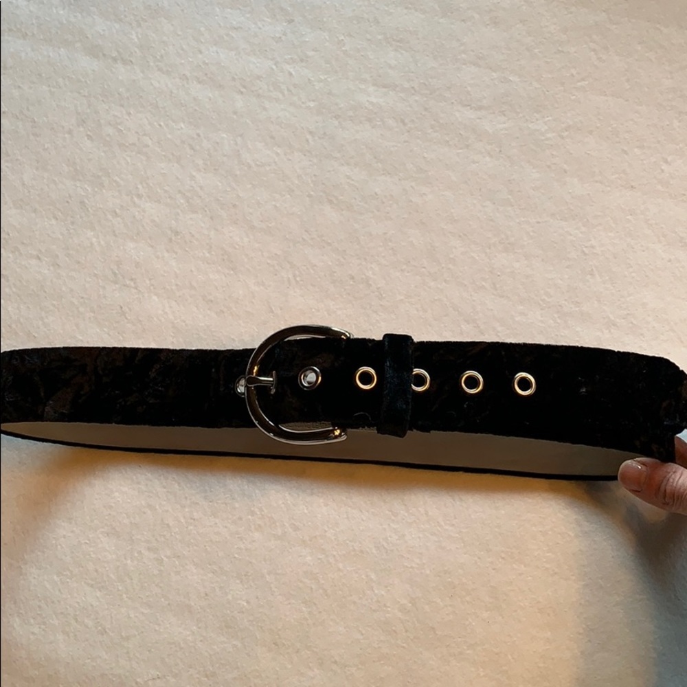 Black velvet belt